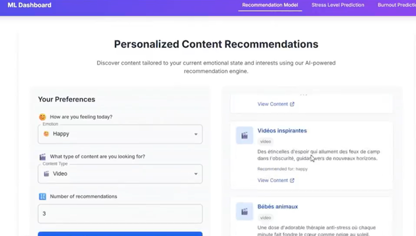 ML Recommendation