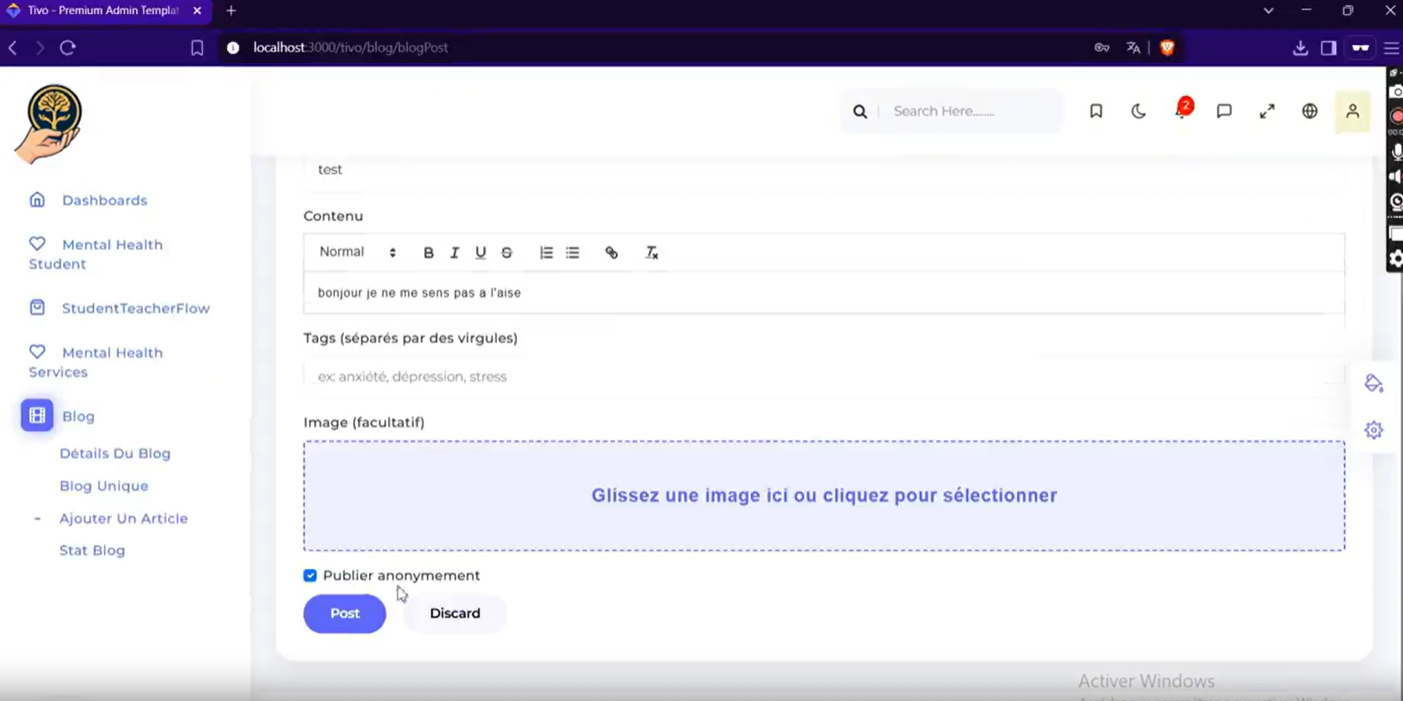 UniMindCare Dashboard